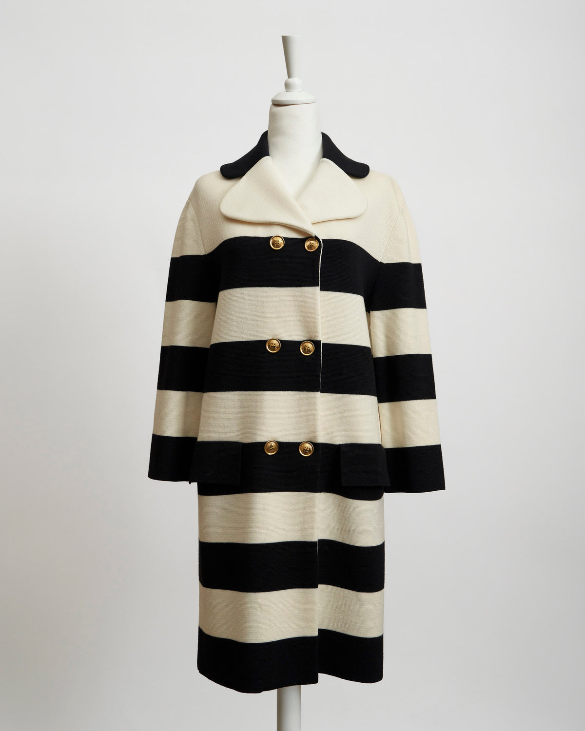 MOSCHINO Two-tone striped coat