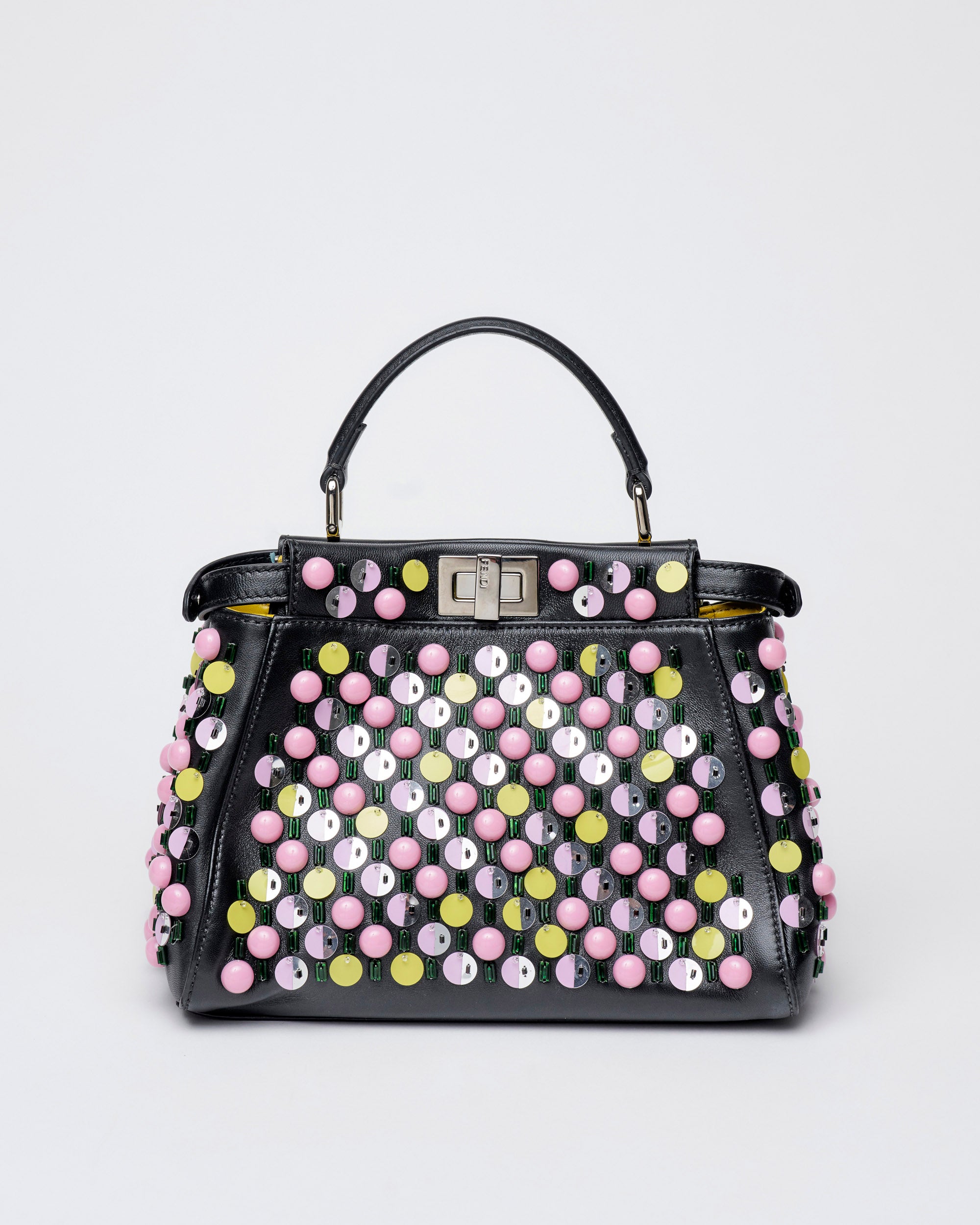 Fendi Peekaboo Multicolor Studded Mini Bag Fendi Peekaboo With