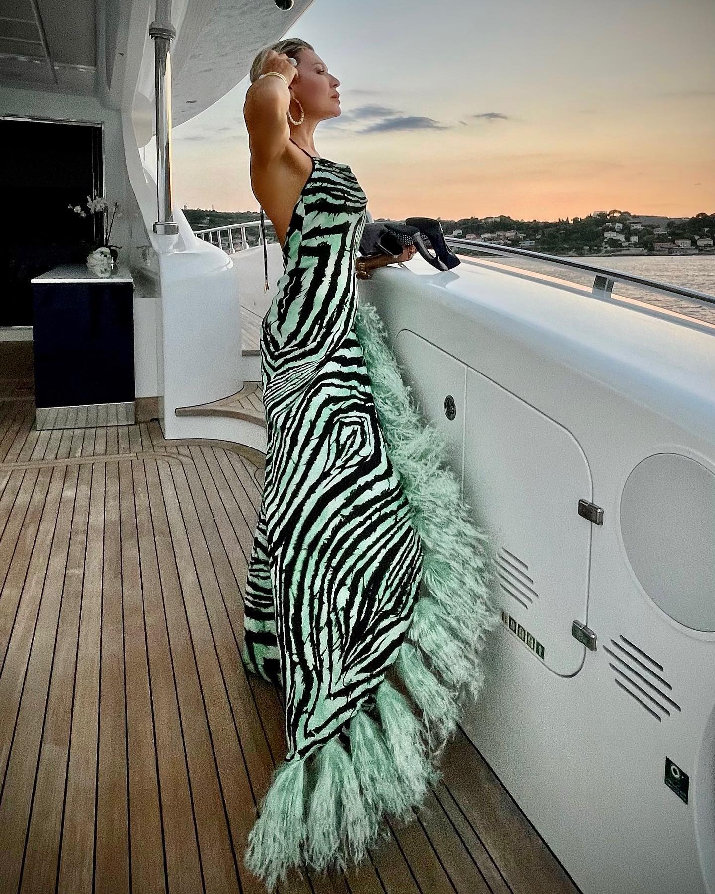 ROBERTO CAVALLI LONG DRESS WITH FEATURES
