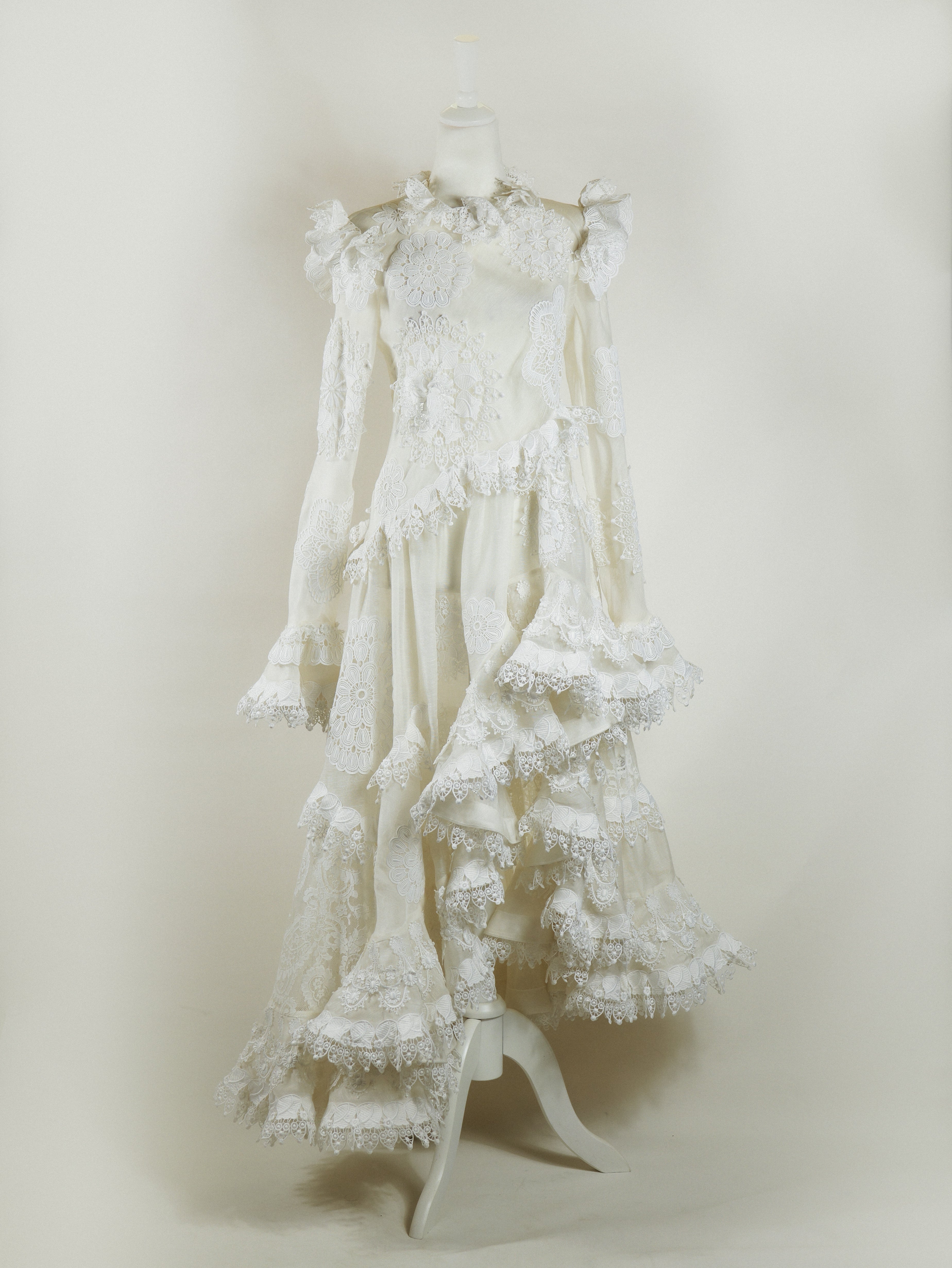 ASYMMETRIC HEM LACE DRESS