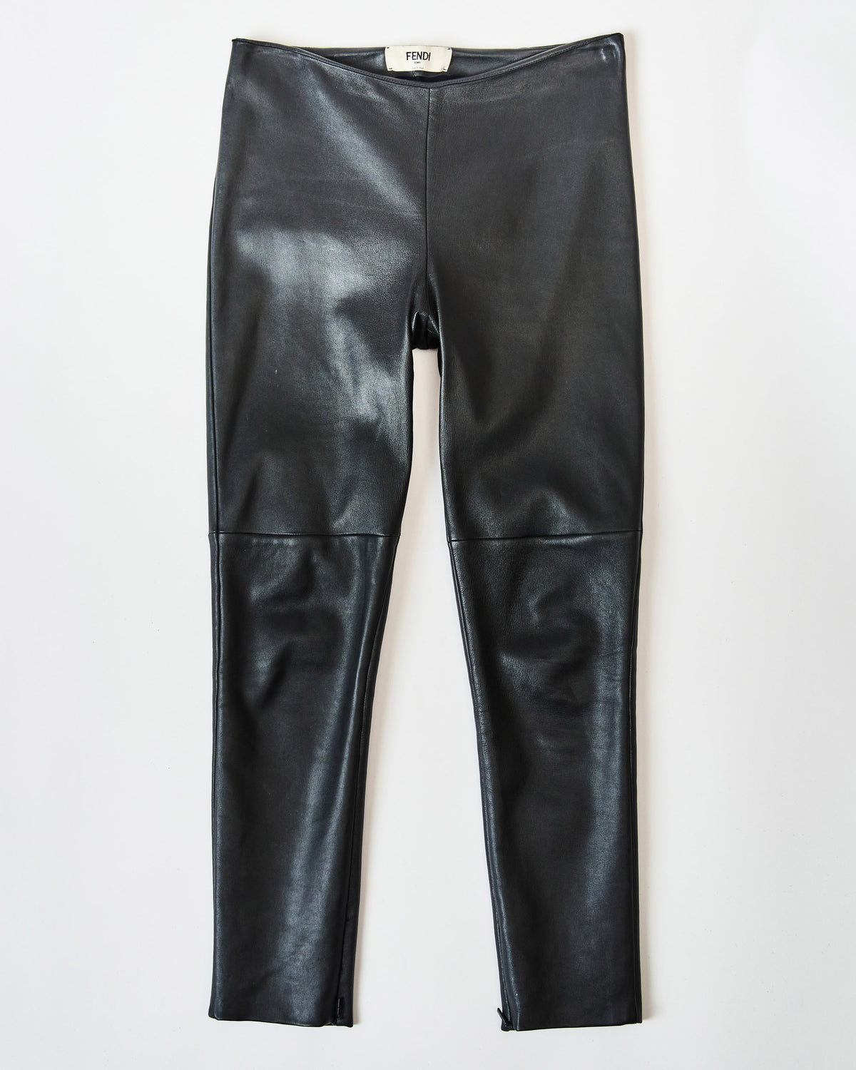 Fendi leather hotsell pants