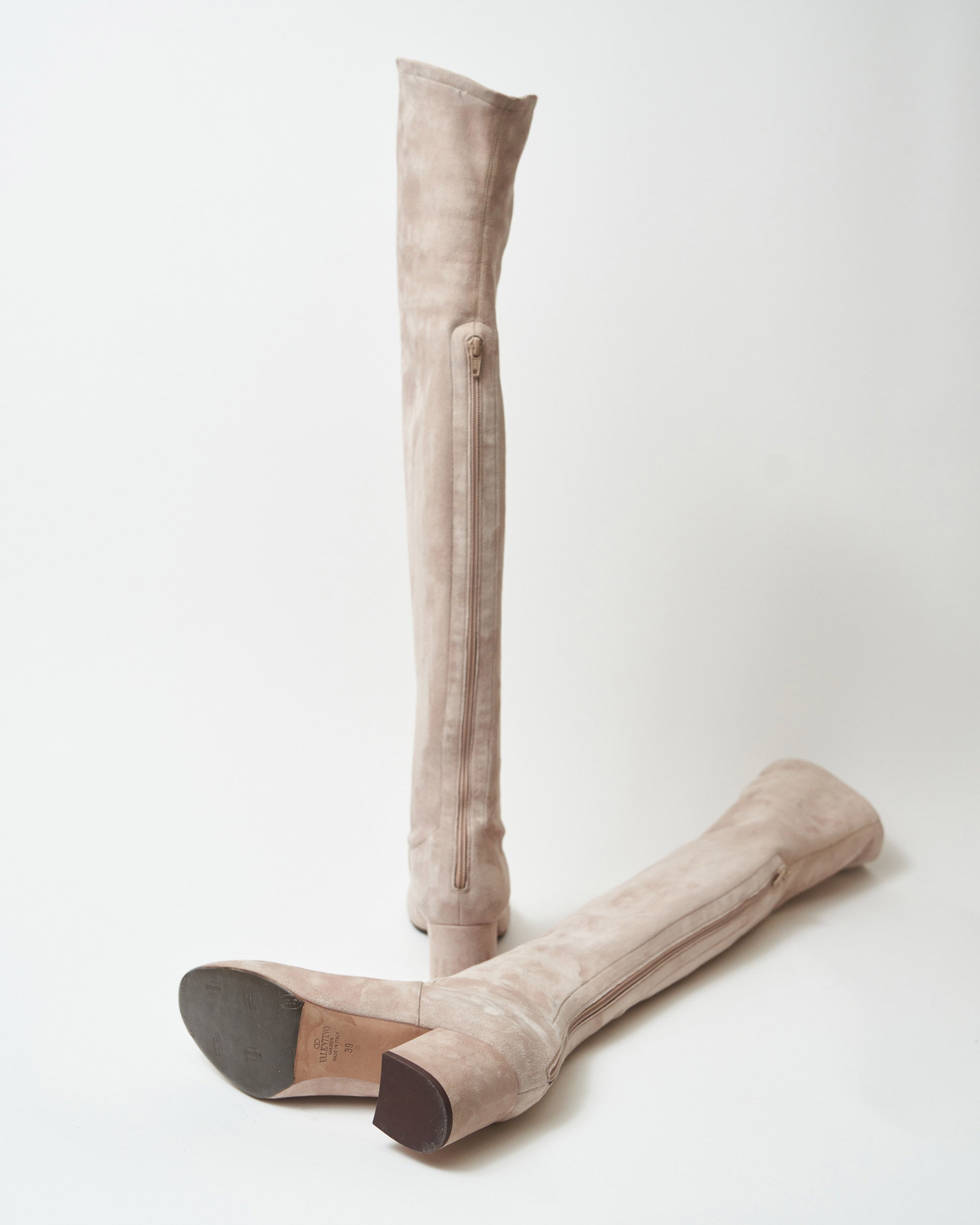 STRETCH SUEDE THINGH BOOTS ANTIQUE ROSE Iryna Sigunava STRETCH SUEDE THINGH BOOTS ANTIQUE ROSE Iryna Sigunava