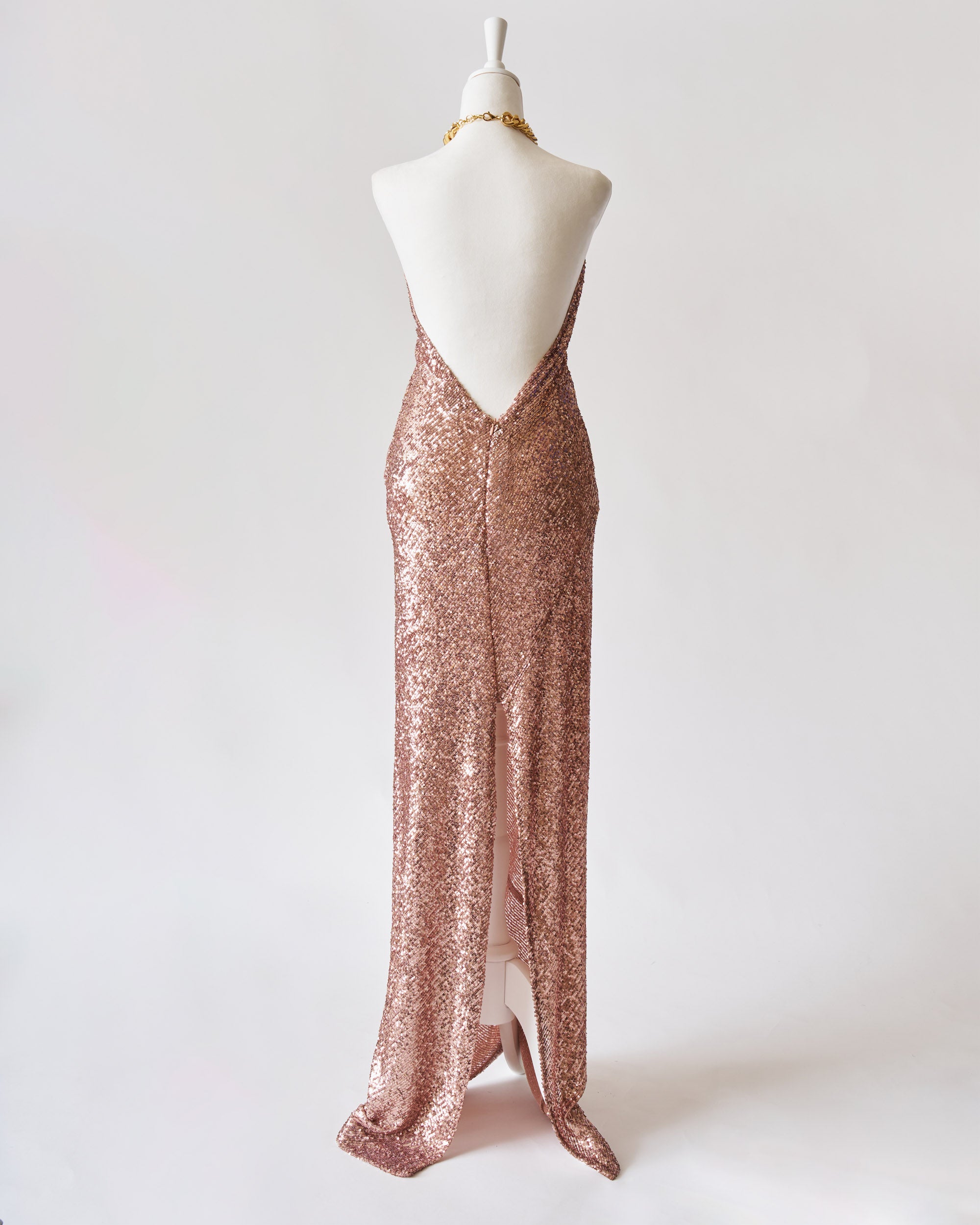 tom ford rose gold sequin dress TOM FORD Women's Sequin Embroidered Tulle Gown - Natural