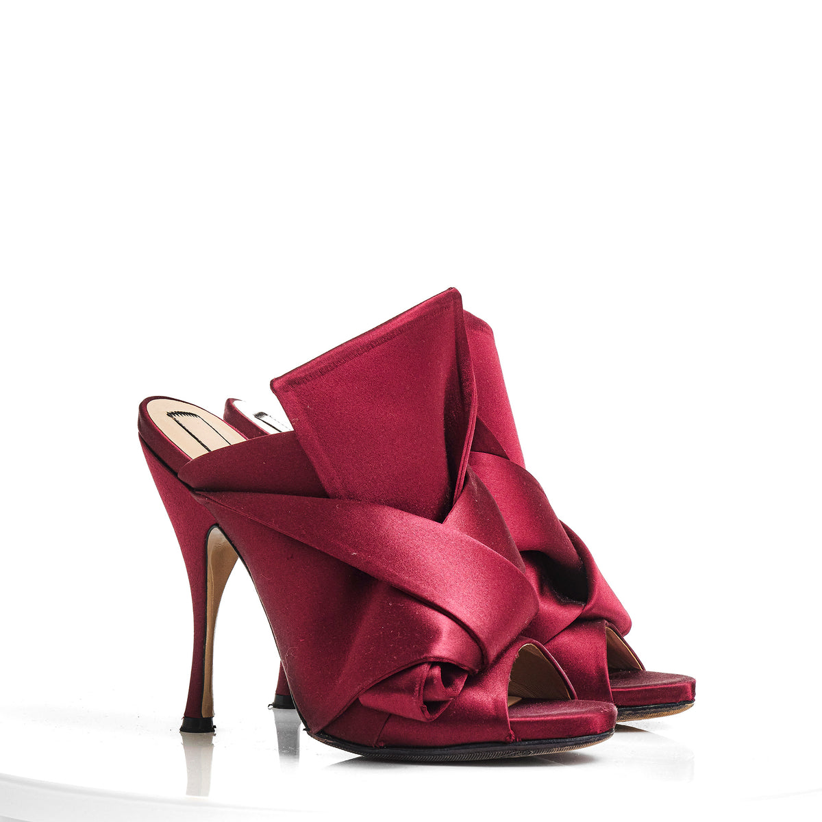 N21 SATIN KNOT SANDALS