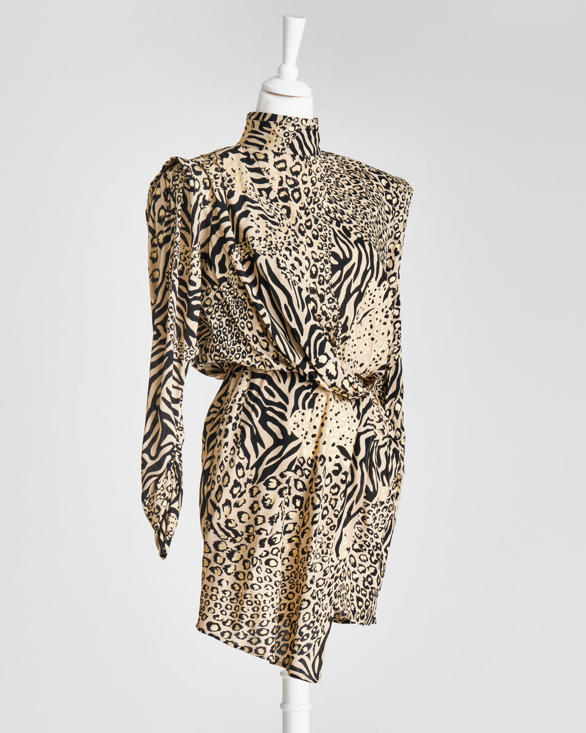 printed crepe mini dress Printed Crepe Mini Dress