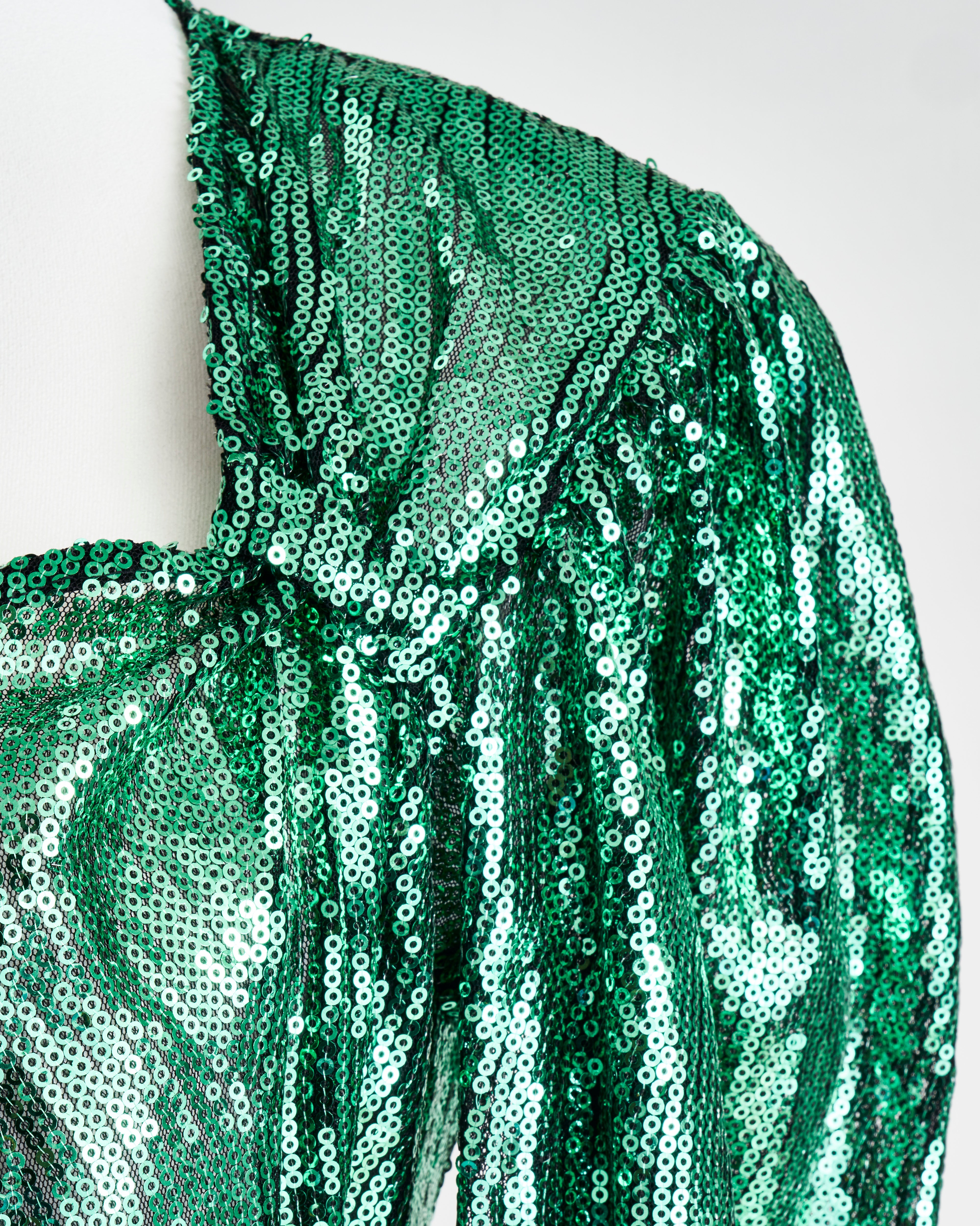 THE ATTICO GREEN CONSUELO SEQUIN DRESS Iryna Sigunava THE ATTICO GREEN CONSUELO SEQUIN DRESS Iryna Sigunava